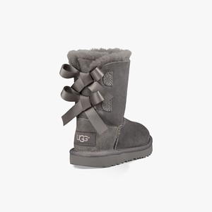 Ugg Bailey Bow II Kids Classic Boots Grey (0386VLJRD)